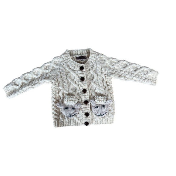 Shepley Baby Aran Wool Cardigan